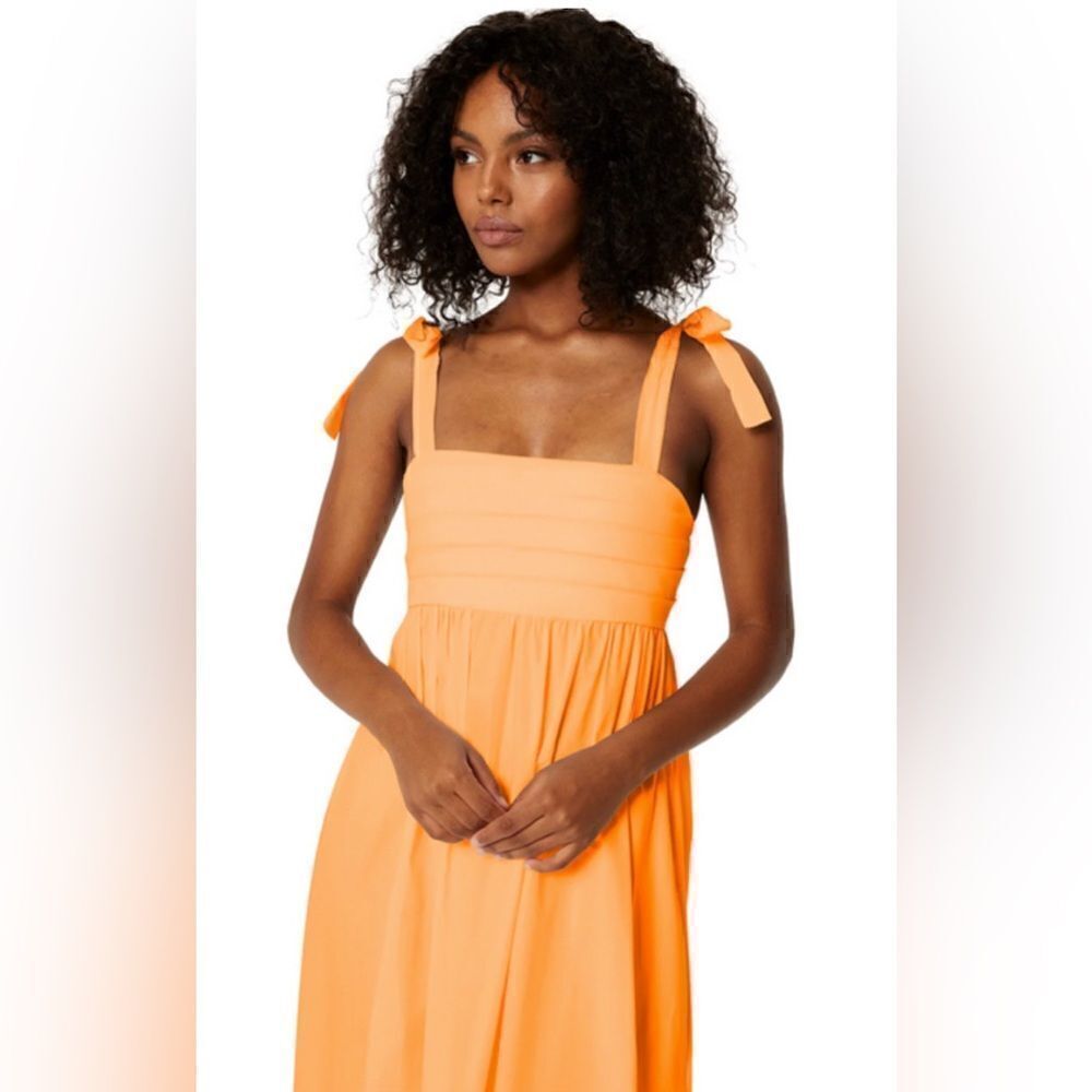 REVOLVE Misa Serafina square neck sundress cottagecore Tangerine cut out NWT M - Picture 2 of 11